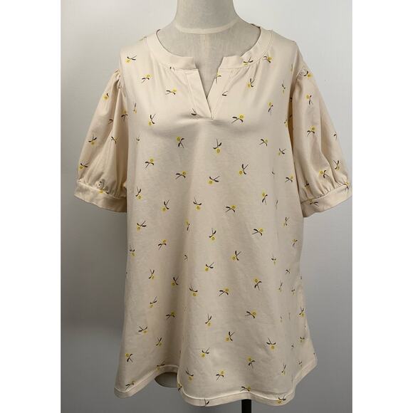 Lane Bryant Shirt Womans Size 18/20 floral pattern S/S - Picture 1 of 7